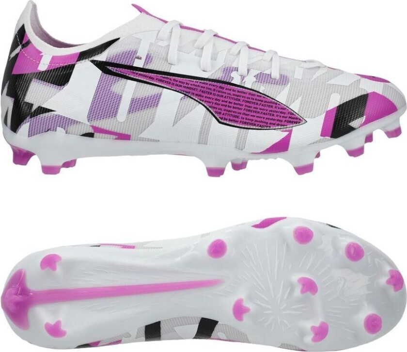 Ultra 5 Match FG/AG Forever - White/Ren magenta/Grå/ Svart LIMITED EDITION, størrelse 44