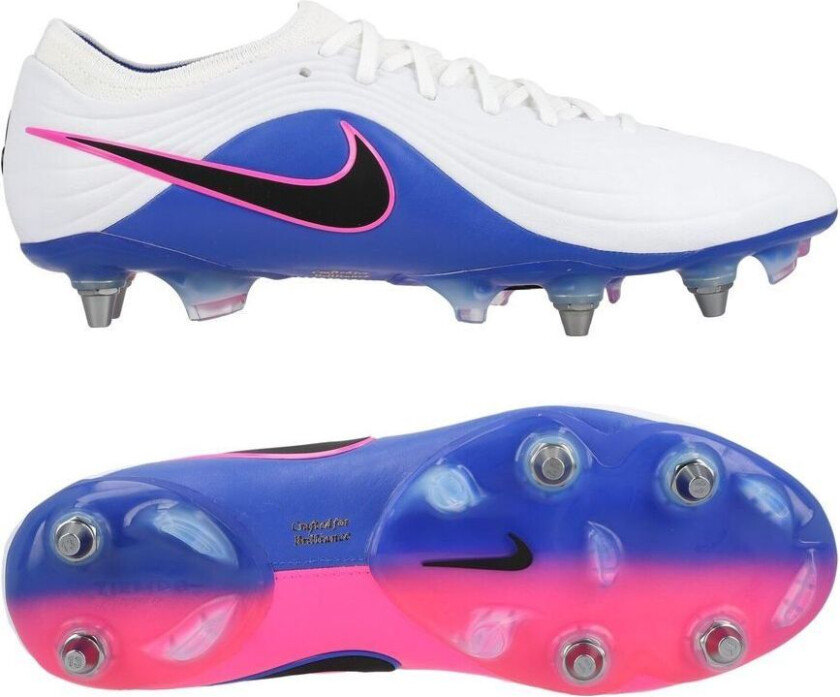 Tiempo Maestro Elite SG-PRO Attack - Hvit/Svart/Blå/Rosa - Vått gress (SG), størrelse 43
