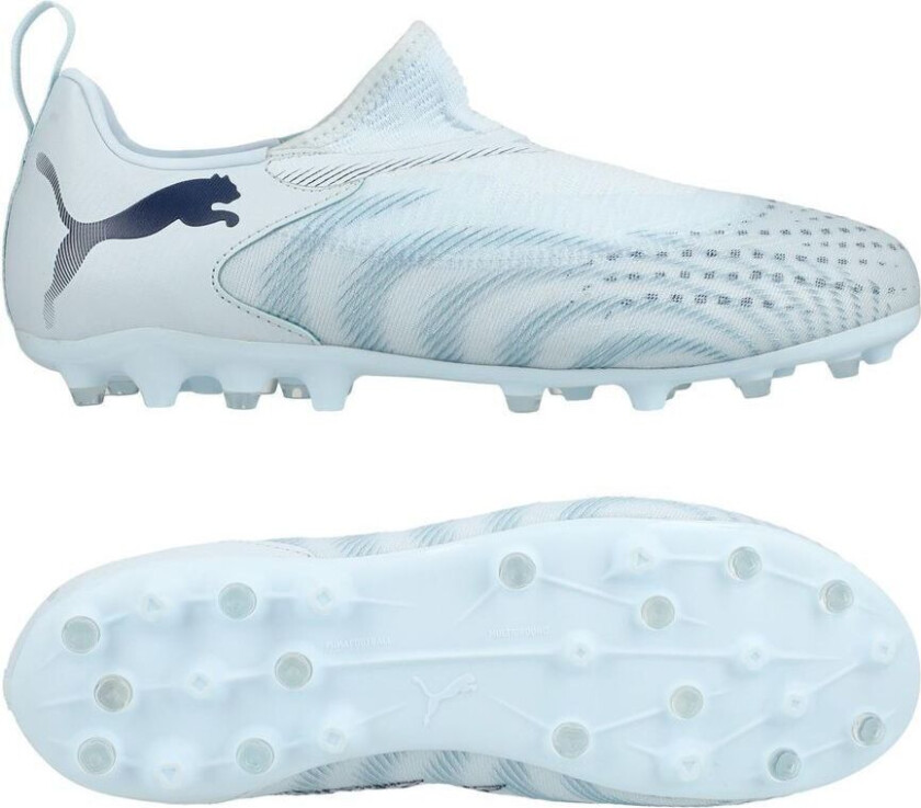 Future 9 Match Laceless MG Dreamrush - Isblå/Blue Jewel Barn - Multi Ground (MG), størrelse 36