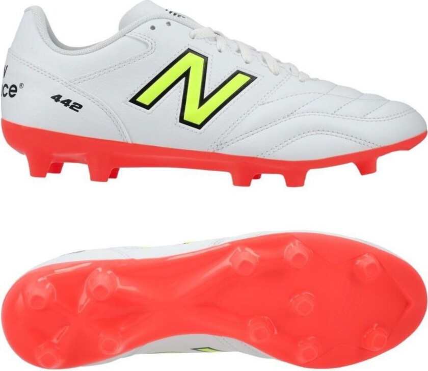 442 v2 Academy FG Flash Point - Hvit/Grønn/Svart - Gress (FG), størrelse 44