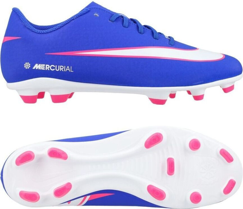Mercurial Vapor 16 Club MG Attack - Blå/Hvit - Multi Ground (MG), størrelse 42½