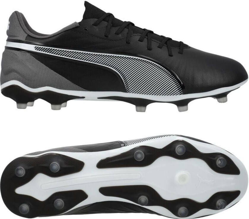 King Match Fg/ag Eclipse - Svart/hvit/cool Dark Gray, størrelse 44