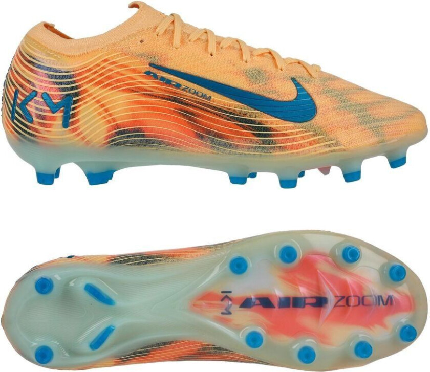 Air Zoom Mercurial Vapor 16 Elite AG-PRO Mbappé Personal Edition - Oransje/Neo Turkis/Grønn - Kunstgress (AG), størrelse 44