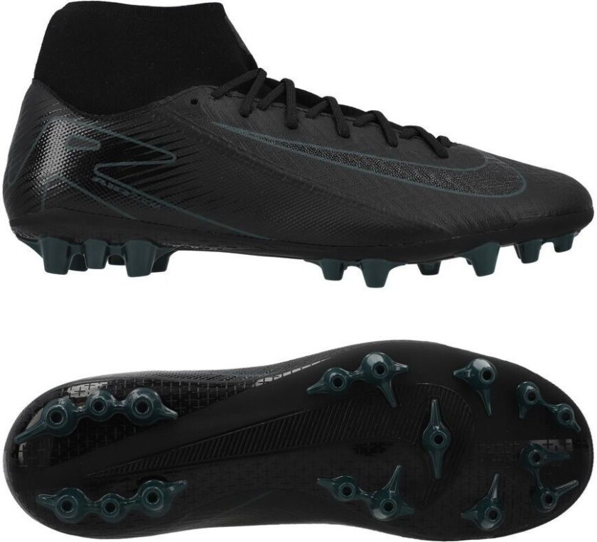 Air Zoom Mercurial Superfly 10 Academy Ag Shadow - Svart/dyp Jungel - Kunstgress (Ag), størrelse 44