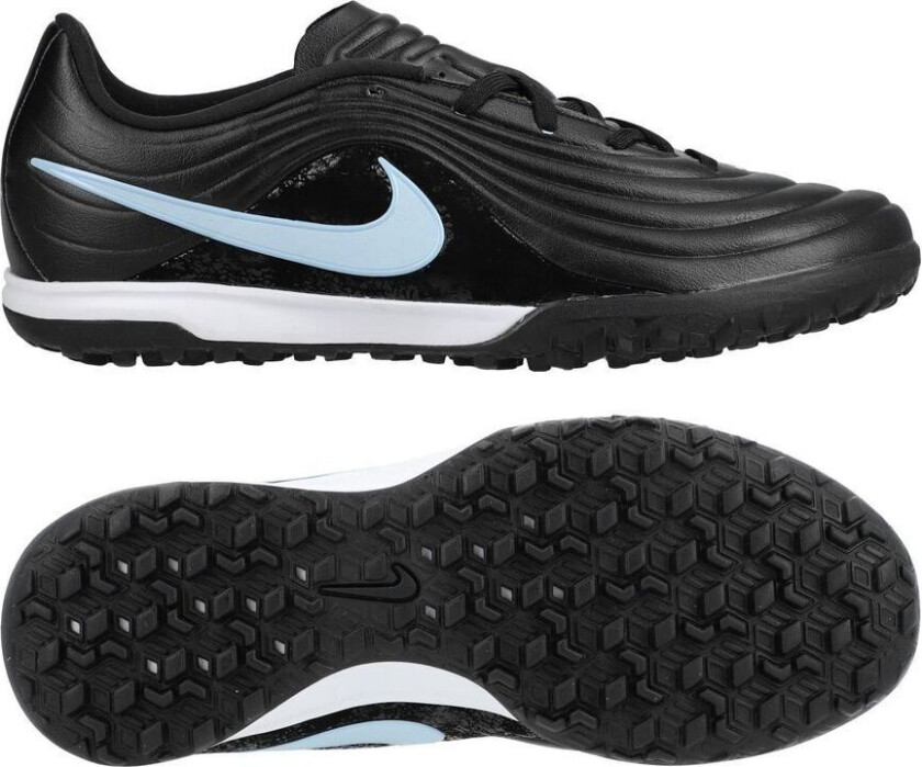 Tiempo Maestro Academy TF Shadow - Svart/Isblå Barn - Turf (TF), størrelse 33½