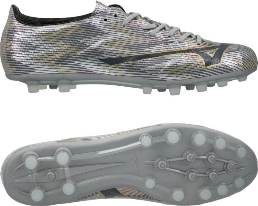 Alpha II Elite AG Platinum Silver - Sølv/Gull - Kunstgress (AG), størrelse 39