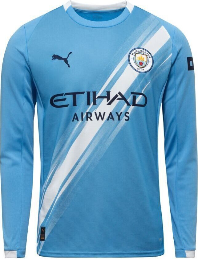 Manchester City Hjemmedrakt 2025/26 Barn Langermet - PUMA, størrelse 140 cm