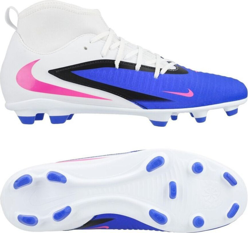 Phantom 6 Club High Cut MG Attack - Blå/Rosa/Hvit - Multi Ground (MG), størrelse 45