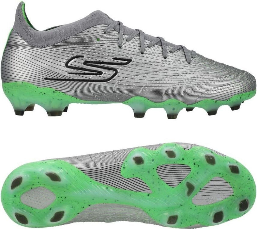 SKX_01 Lav FG Laser Comfort - Sølv/Lime Grønn - Gress (FG), størrelse 38½