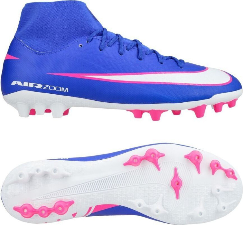 Air Zoom Mercurial Superfly 10 Academy AG Attack - Blå/Hvit - Kunstgress (AG), størrelse 44