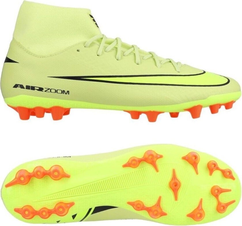 Air Zoom Mercurial Superfly 10 Academy AG Max Voltage - Gønn/Volt/Hyper Crimson - Kunstgress (AG), størrelse 43