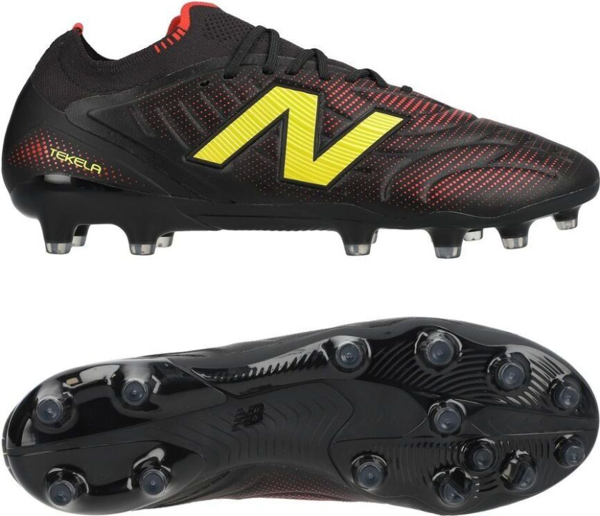 Tekela V5 Elite Low Cut Mg Live Wire - Svart/gul - Multi Ground (Mg), størrelse 42½