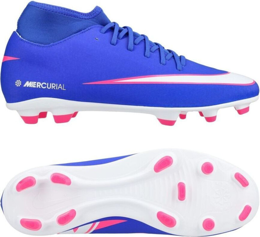 Mercurial Superfly 10 Club MG Attack - Blå/Hvit - Multi Ground (MG), størrelse 42½