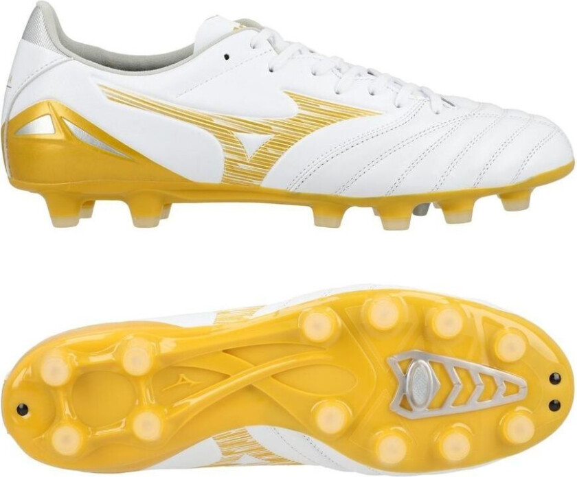 Morelia Neo Iv Pro Fg Bright Gold - Hvit/gull/cool Gray - Gress (Fg), størrelse 44½