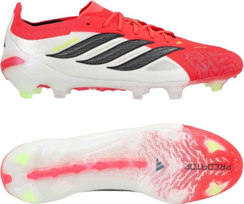 Predator Elite FG Born For Goals - Lucid Red/Svart/Fottøy Hvit - Gress (FG), størrelse 38⅔