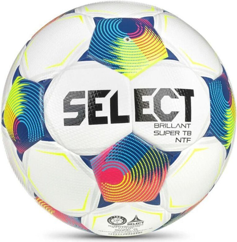 Bilde av Fotball Brillant Super TB NTF - Hvit/Blå, størrelse Ball SZ. 5