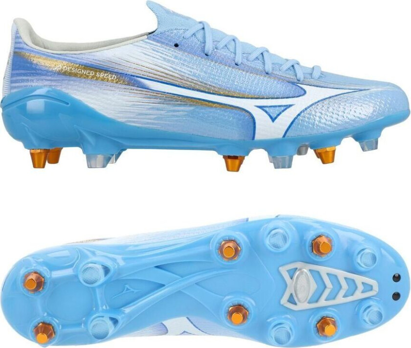 Alpha III Made in Japan SG Unity Sky - Pastellblå/Hvit - Vått gress (SG), størrelse 43