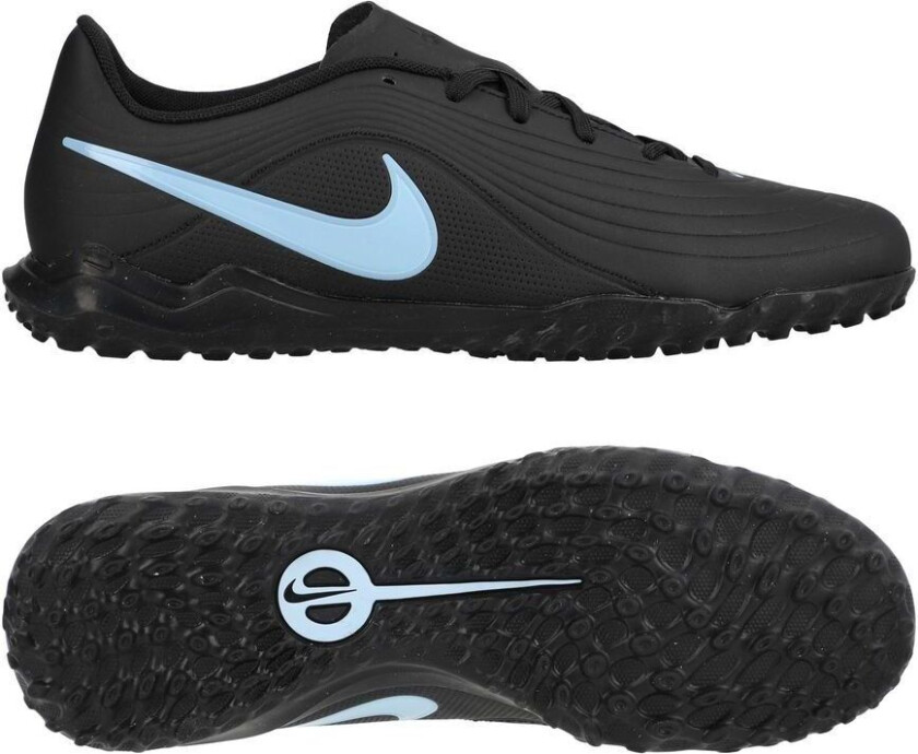 Tiempo Maestro Club TF Shadow - Svart/Isblå - Turf (TF), størrelse 43