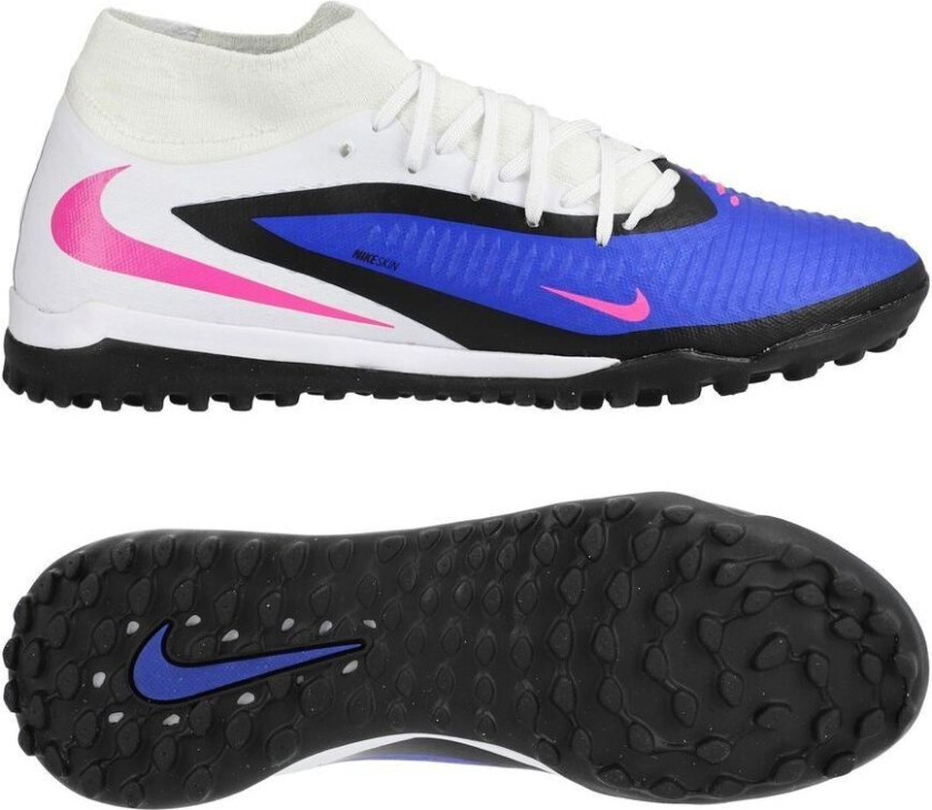 Phantom 6 Academy High Cut TF Attack - Blå/Rosa/Hvit - Turf (TF), størrelse 44½