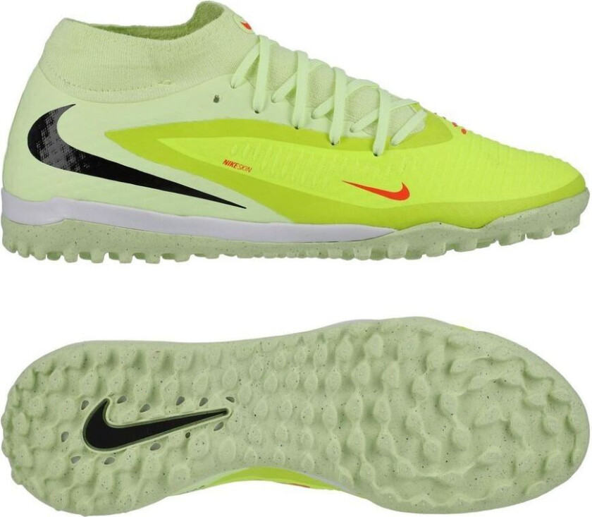 Phantom 6 Academy High Cut TF Max Voltage - Gønn/Svart/Hyper Crimson - Turf (TF), størrelse 38