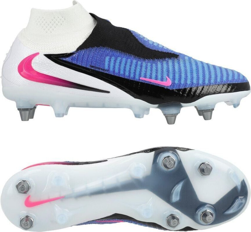 Phantom 6 Elite High Cut SG-PRO Player Edition Attack - Blå/Rosa/Hvit - Vått gress (SG), størrelse 42½