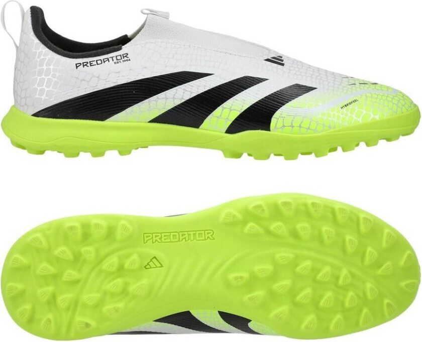 Predator League Laceless TF Radiant Blaze - Fottøy Hvit/Svart/Sitron Barn - Turf (TF), størrelse 38⅔