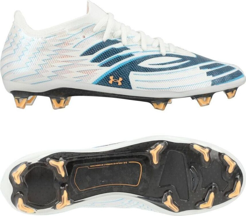 Shadow Elite 4.0 FG - Hvit/Blå/Oransje - Gress (FG), størrelse 43