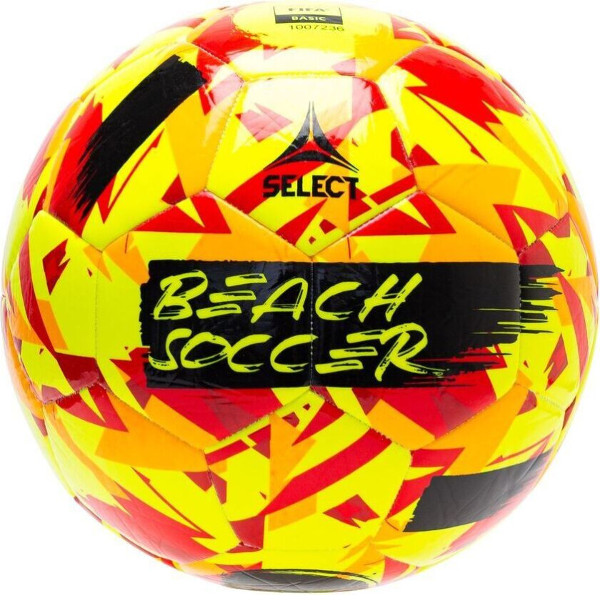 Fotball Beach V26 - Gul/rød, størrelse Ball SZ. 5