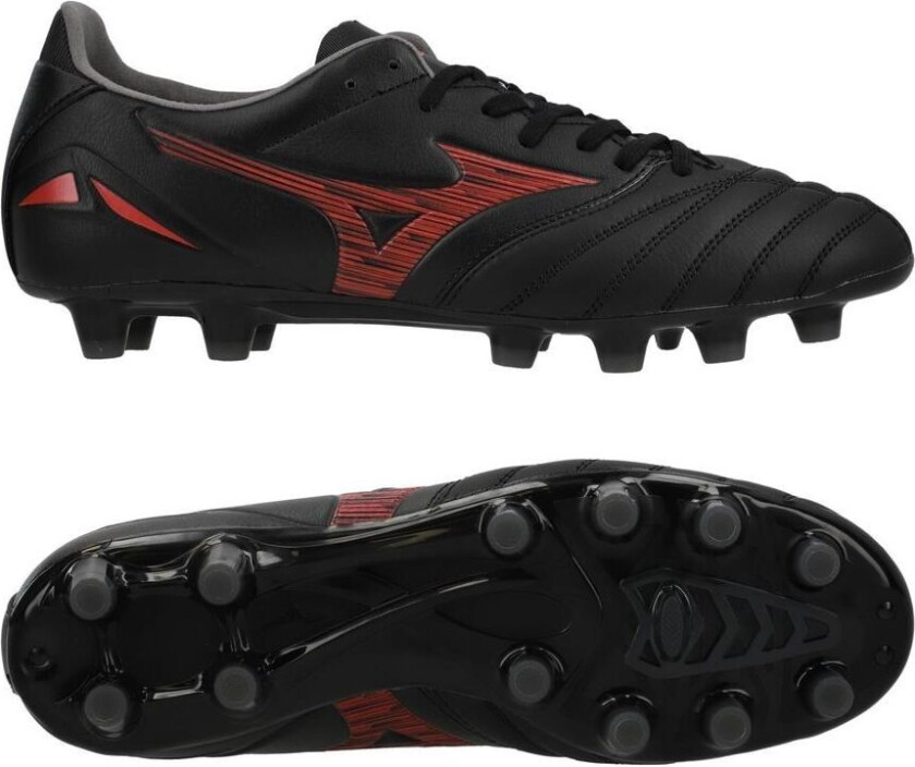 Morelia Neo IV Pro FG Shadow Gem - Svart/rød - Gress (FG), størrelse 40½