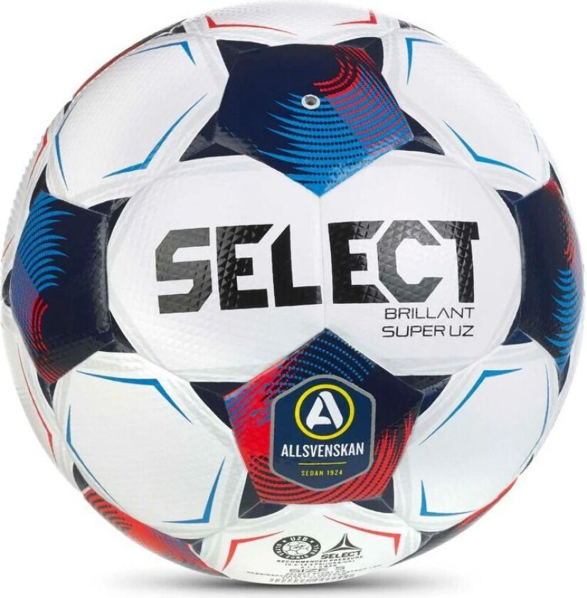 Bilde av Fotball Brillant Super UZ V26 Allsvenskan - Hvit/rød, størrelse Ball SZ. 5