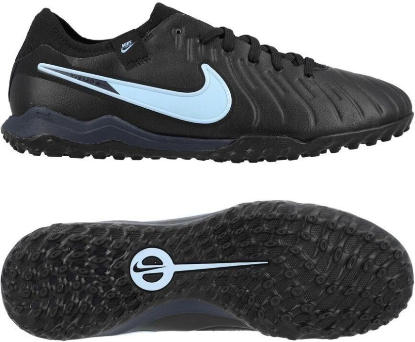 Tiempo Legend 10 Pro TF Shadow - Svart/Isblå - Turf (TF), størrelse 41