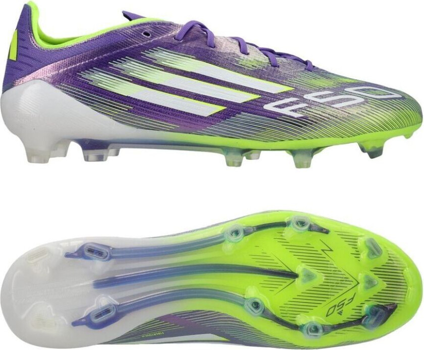 F50 Elite FG Radiant Blaze - Lilla/Fottøy Hvit/Sitron - Gress (FG), størrelse 36