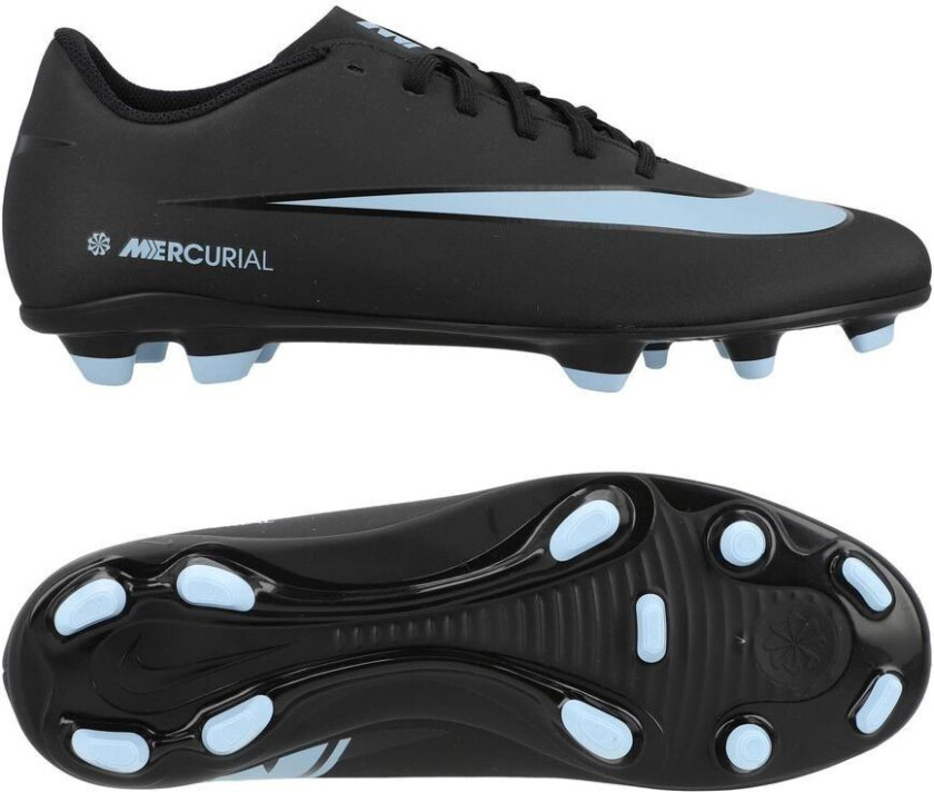 Mercurial Vapor 16 Club MG Shadow - Svart/Isblå - Multi Ground (MG), størrelse 42½