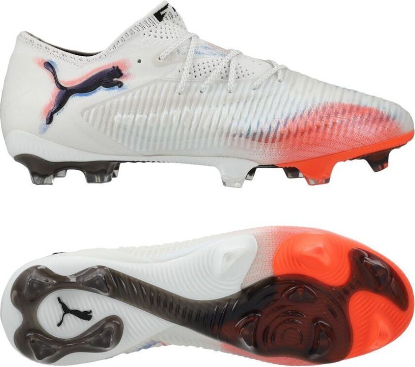 Future 8 Ultimate Lav FG Untamed - White/ Svart/rød - Gress (FG), størrelse 42½