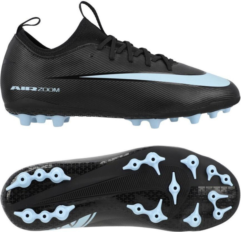 Air Zoom Mercurial Vapor 16 Academy AG Shadow - Svart/Isblå Barn - Kunstgress (AG), størrelse 38½