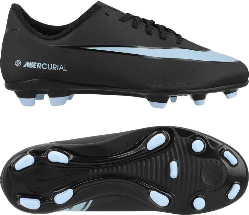 Mercurial Vapor 16 Club MG Shadow - Svart/Isblå Barn - Multi Ground (MG), størrelse 36