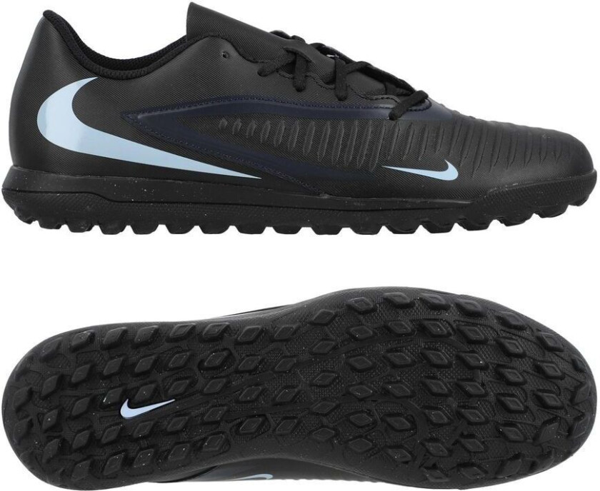 Phantom 6 Club Low Cut TF Shadow - Svart/Isblå - Turf (TF), størrelse 38