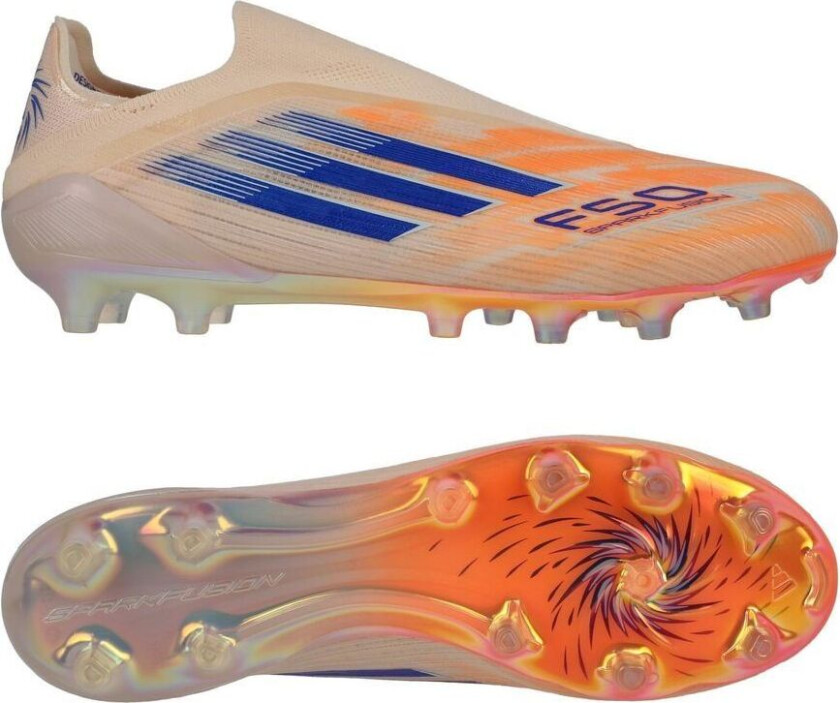 F50 Sparkfusion Elite Low Cut Laceless Fg/ag Coral Blaze - Oransje/lucid Blue/oransje Kvinner, størrelse 37⅓