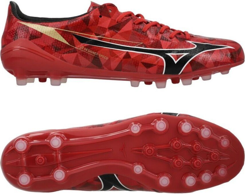 Alpha II Elite AG Ruby Red - Rød/Svart/Gull - Kunstgress (AG), størrelse 43