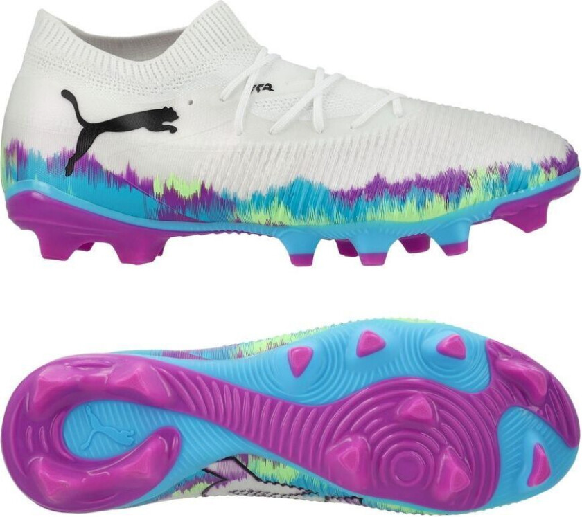 Future 8 Match Fg/ag Brilliance - White/fizzy Apple/bright Aqua/ren Magenta Kvinner, størrelse 35½