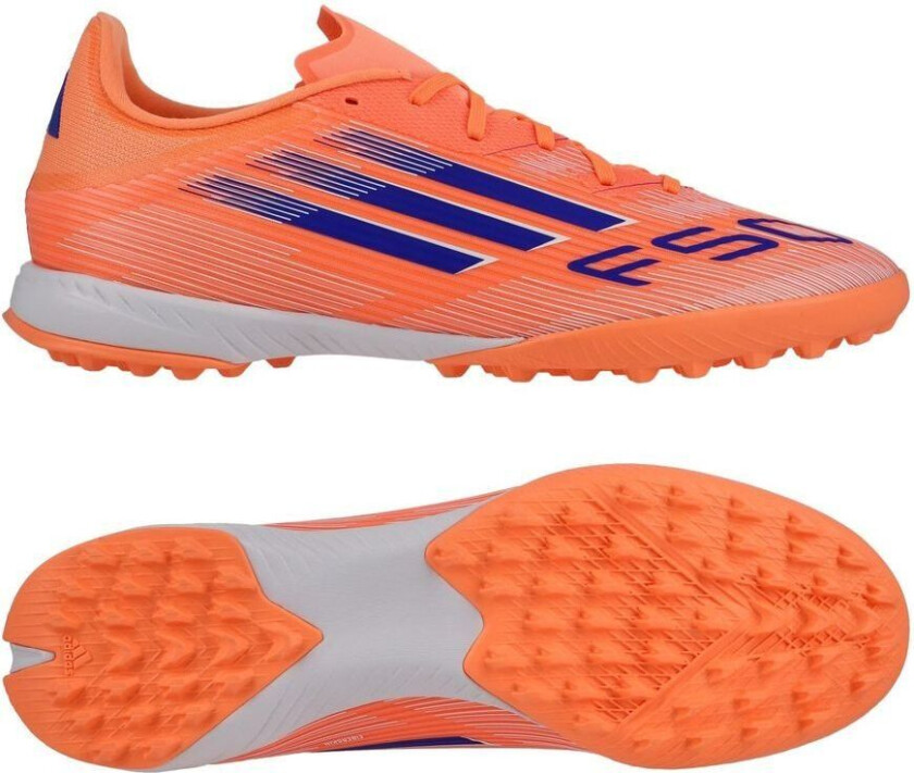F50 League TF Coral Blaze - Oransje/Lucid Blue/Fottøy Hvit - Turf (TF), størrelse 46⅔