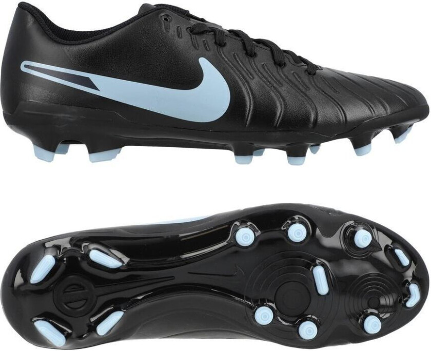 Tiempo Legend 10 Club MG Shadow - Svart/Isblå - Multi Ground (MG), størrelse 42½