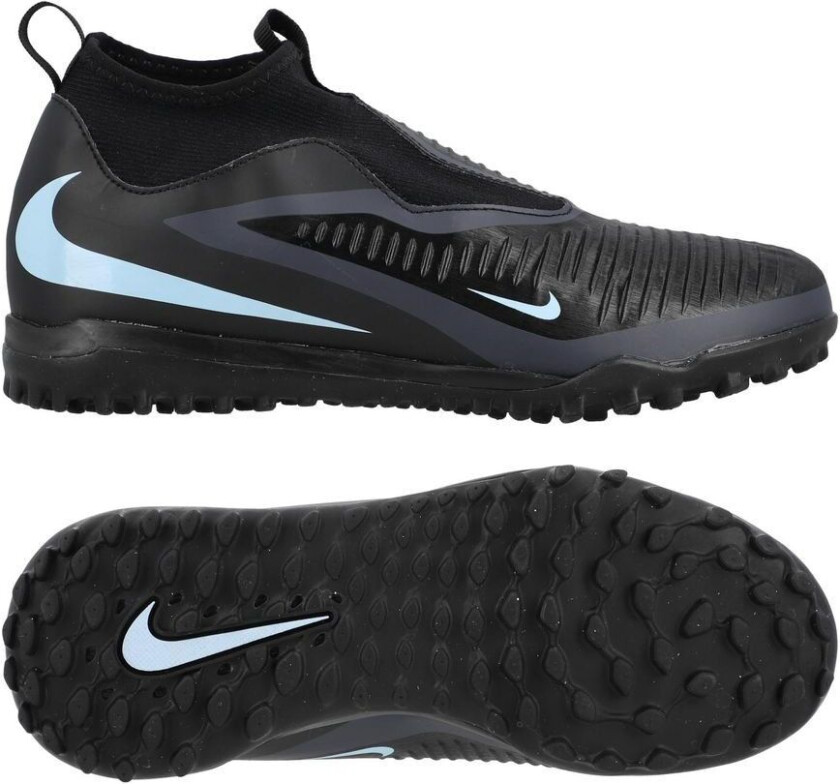 Phantom 6 Academy High Cut TF Shadow - Svart/Isblå Barn - Turf (TF), størrelse 36½