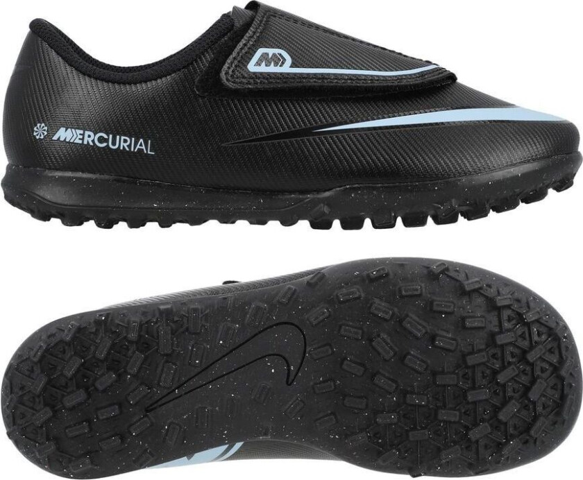 Mercurial Vapor 16 Club Borrelås TF Shadow - Svart/Isblå Barn - Turf (TF), størrelse 31½