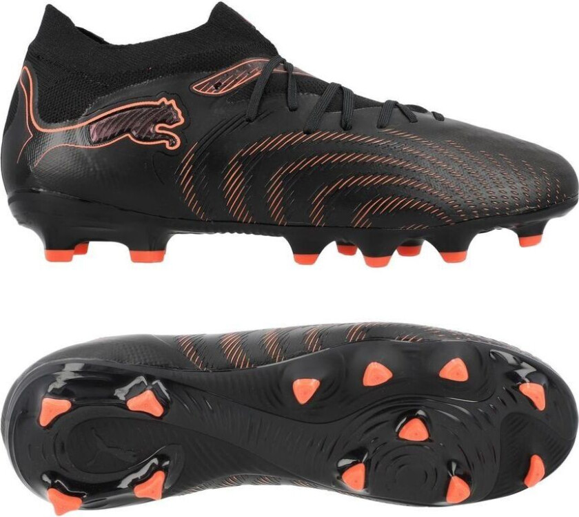 Future 9 Pro FG/AG Eclipse - Svart/rød/Strong Gray Barn, størrelse 38