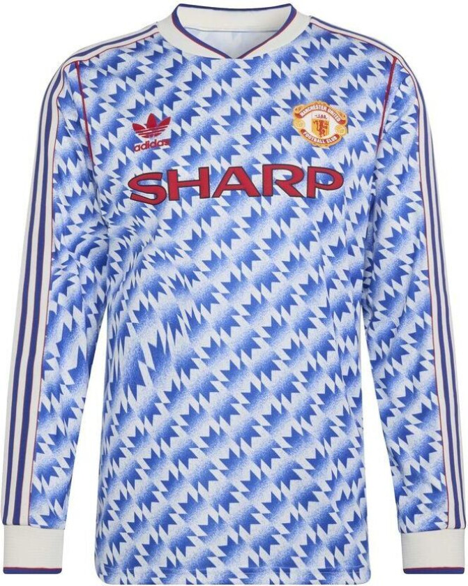Manchester United Bortedrakt 1990/92 Langermet - adidas, størrelse X-Large