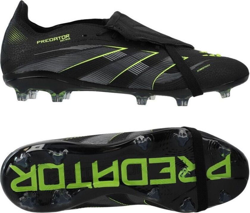 Predator Elite Fold-over Tongue Fg Electric Stealth - Svart/metall/sitron Barn - Gress (Fg), størrelse 33½