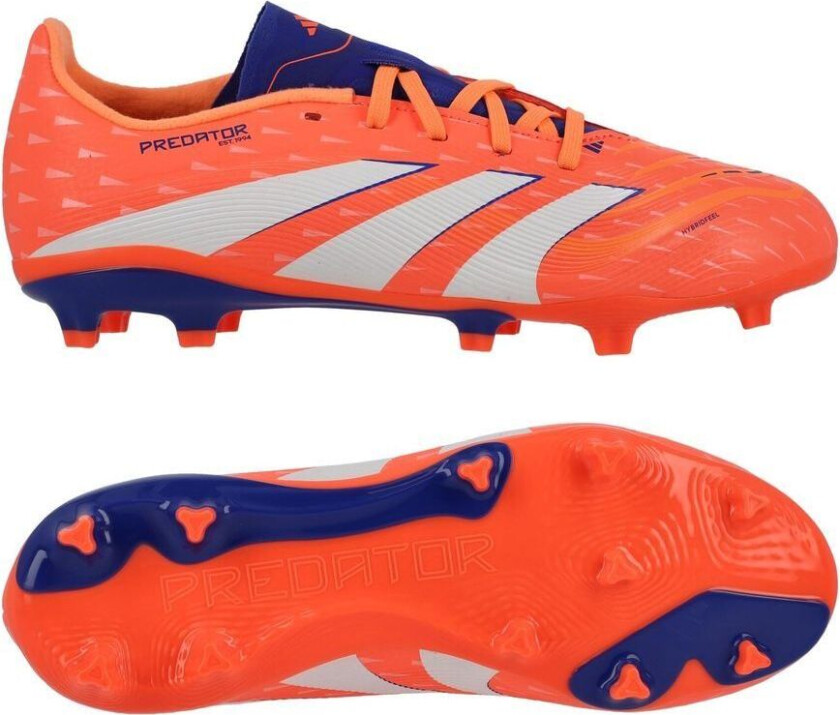 Predator League FG/AG Coral Blaze - Oransje/Fottøy Hvit/Oransje Barn, størrelse 38⅔