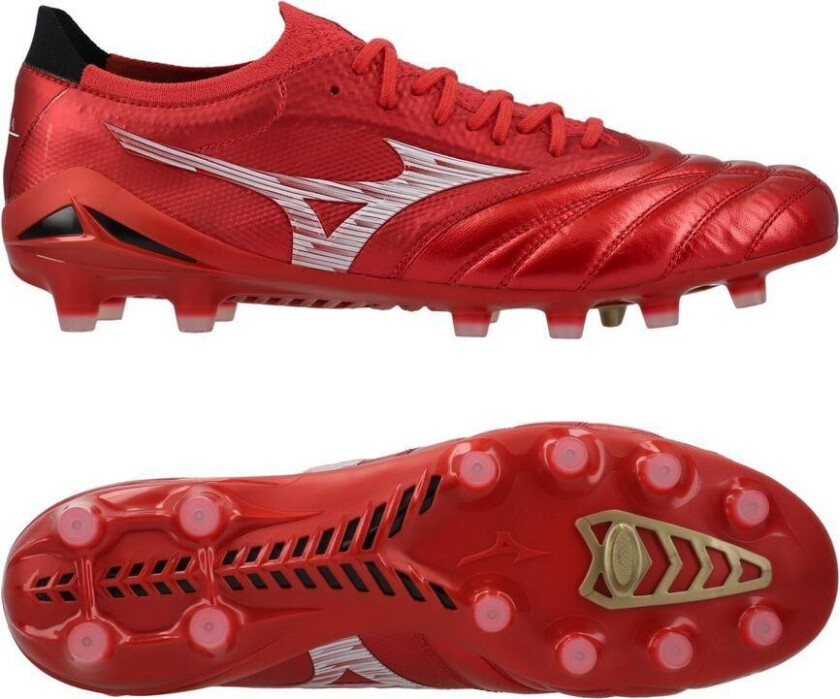 Morelia Neo IV Beta Made in Japan FG Ruby Red - Rød/Hvit/Svart - Gress (FG), størrelse 47