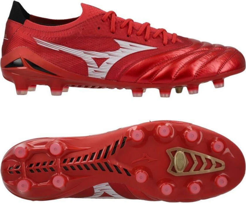 Morelia Neo IV Beta Elite FG Ruby Red - Rød/Hvit/Svart - Gress (FG), størrelse 47